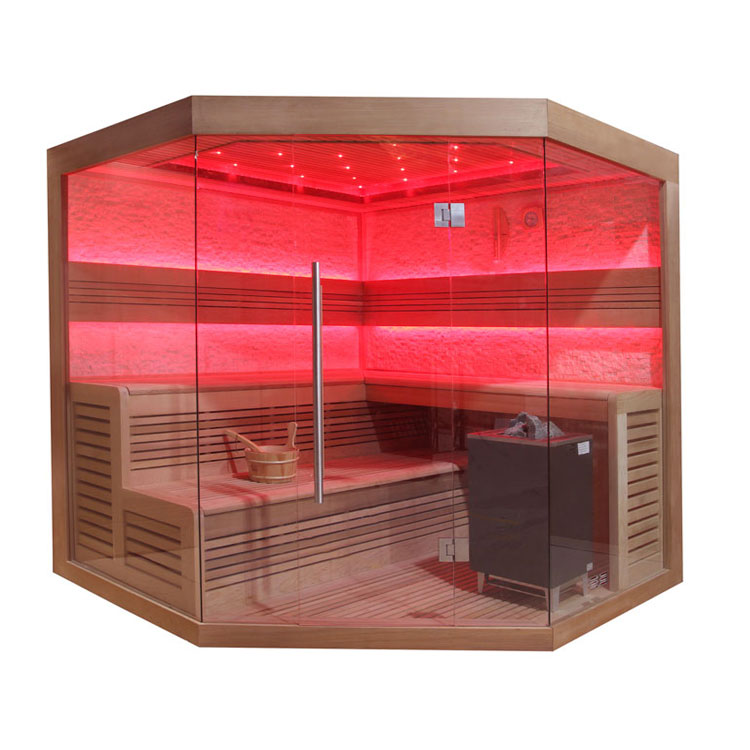 AWT Sauna B1242C in cedro rosso 180x180 9kW EOS BiO-Max