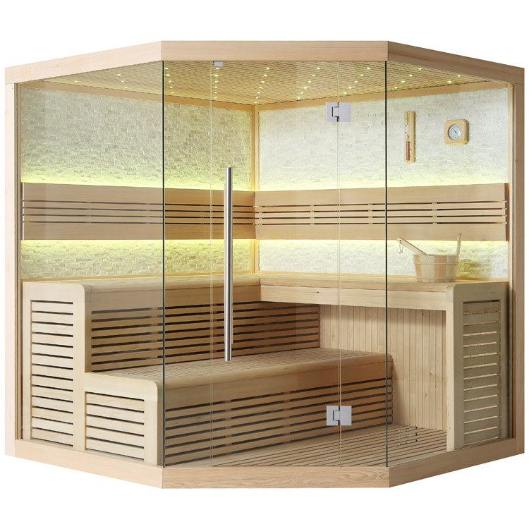 AWT Sauna 1101B Hemlock 200x200 senza riscaldatore sauna