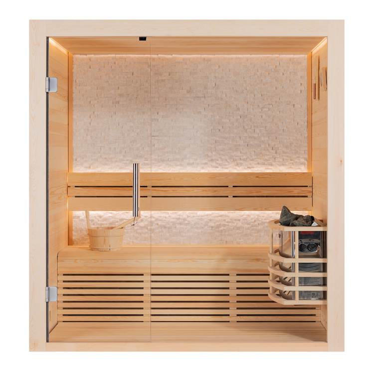 AWT Sauna 1813B Legno di pino 150x120 senza riscaldatore sauna