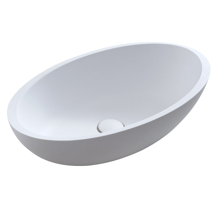 StoneArt Lavabo LC153 (mineral cast) bianco 60x35 lucido