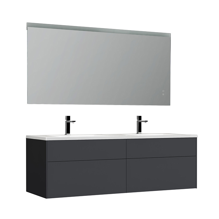 StoneArt Set di mobili da bagno Venice VE-1600-II grigio scuro 160x52
