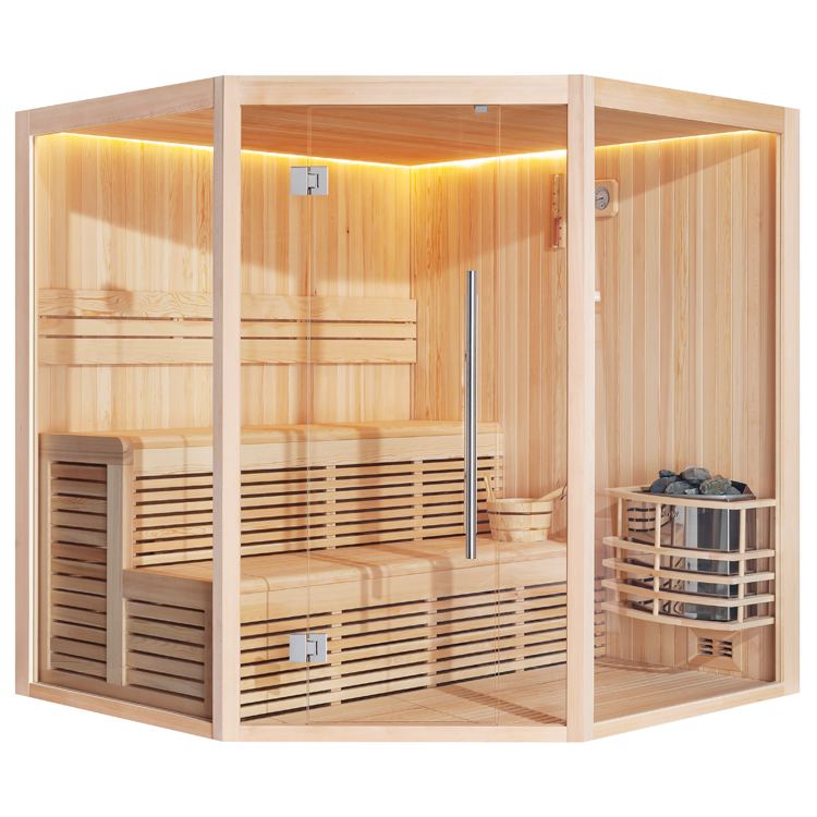 AWT Sauna 1801XL Legno di pino 200x200 senza riscaldamento sauna
