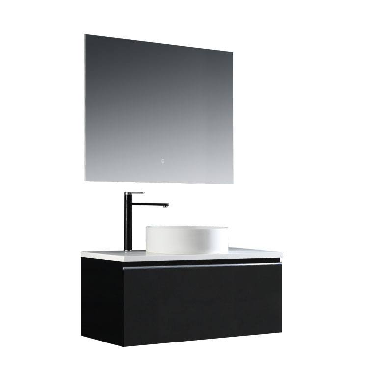 StoneArt Set di mobili da bagno Milano ME-1000pro-6 grigio scuro 100x