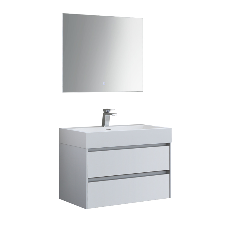 StoneArt Set di mobili da bagno Milano ML-0800 bianco lucido 80x48