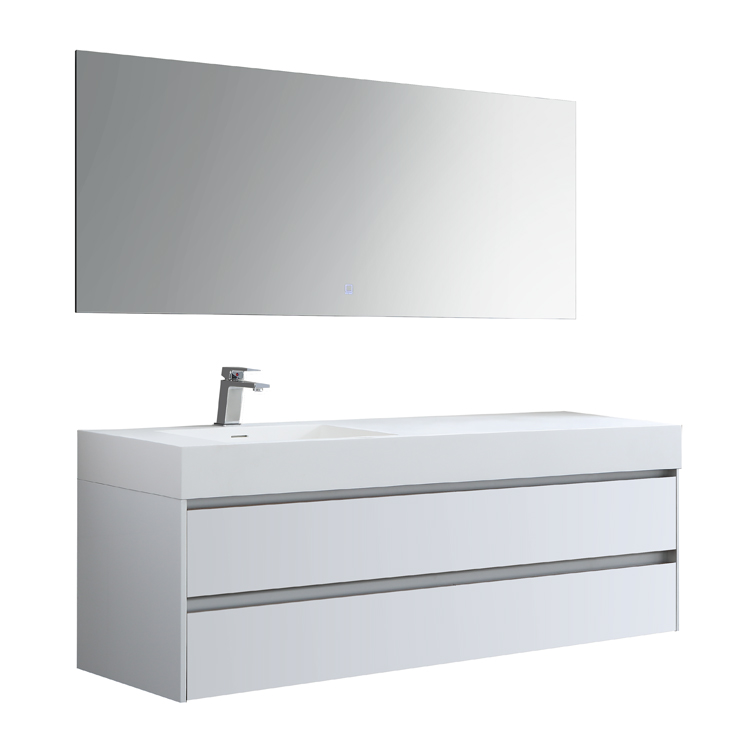 StoneArt Set di mobili da bagno Milano ML-1600 bianco opaco 160x48 si