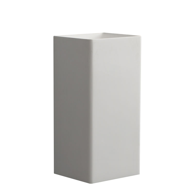 StoneArt Lavabo a colonna LZ507 bianco 40x40cm lucido