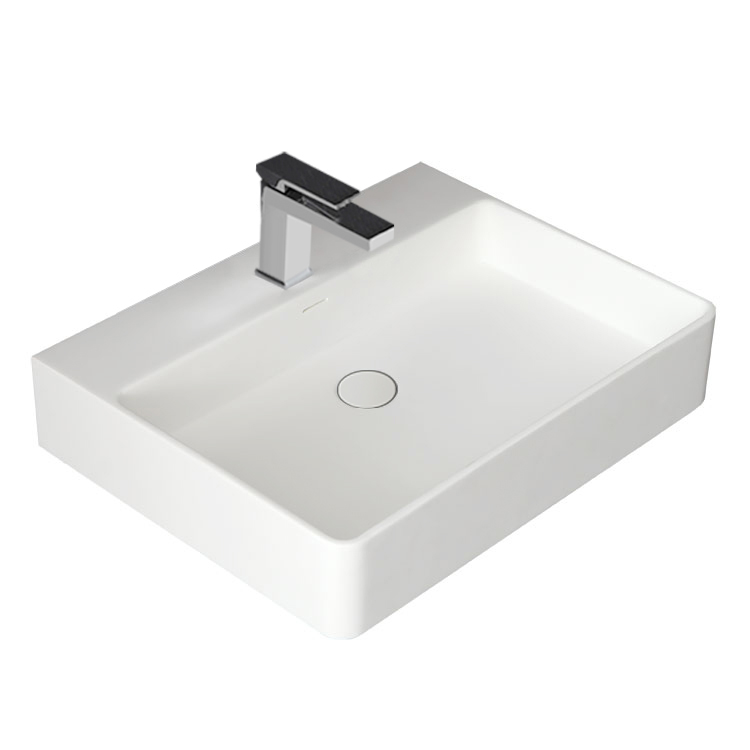 StoneArt Lavabo LP6206 (mineral cast) bianco 60x46 lucido