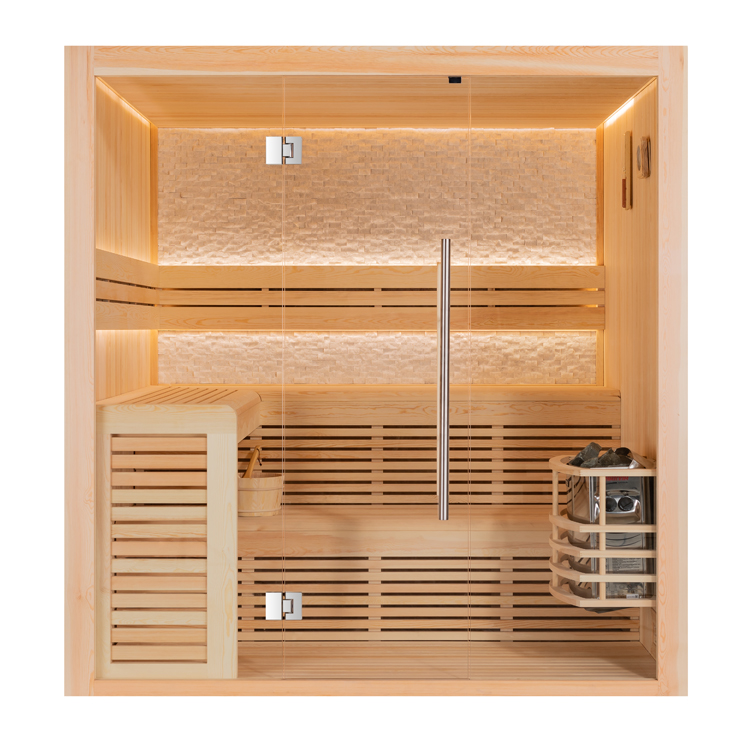 AWT Sauna 1812B Legno di pino 200x180 senza riscaldatore sauna