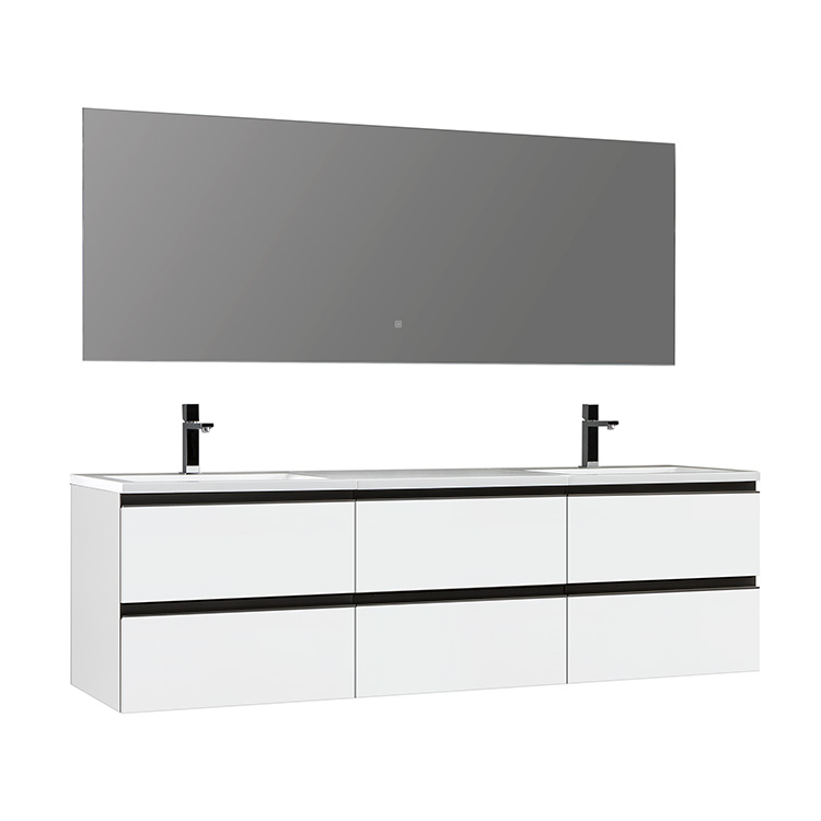 StoneArt Set di mobili da bagno Monte Carlo MC-1800 bianco 180x52