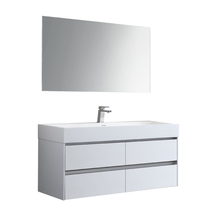 StoneArt Set di mobili da bagno Milano ML-1200 bianco lucido 120x48