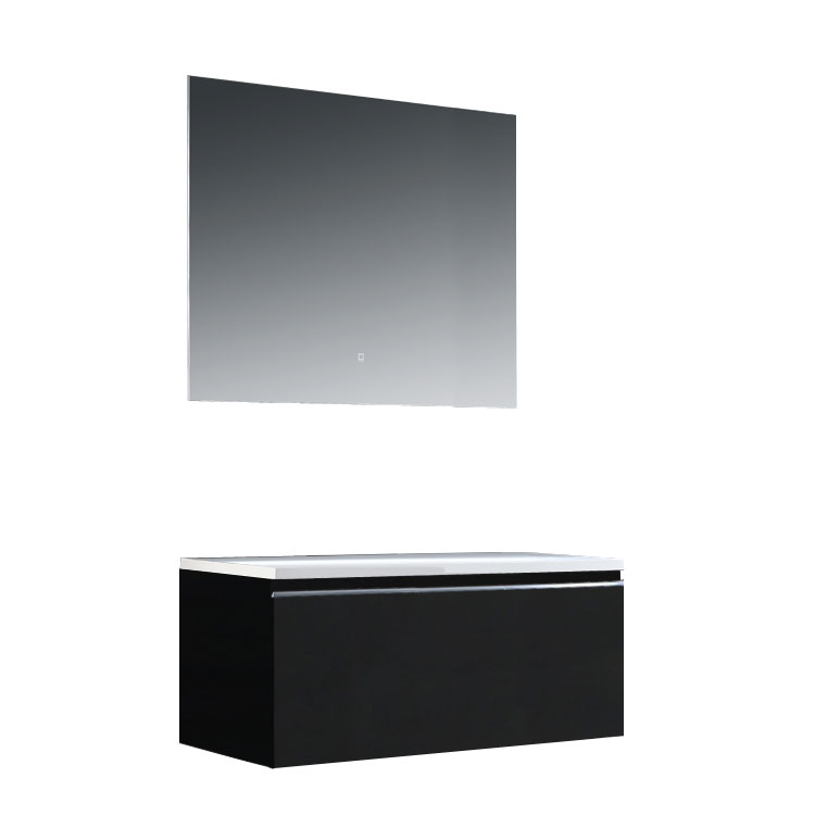 StoneArt Set di mobili da bagno Milano ME-1000pro grigio scuro 100x45