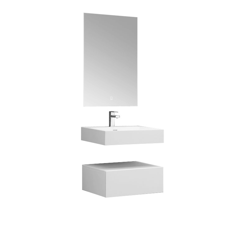 StoneArt Set di mobili da bagno LP4506 bianco 60x48cm lucido