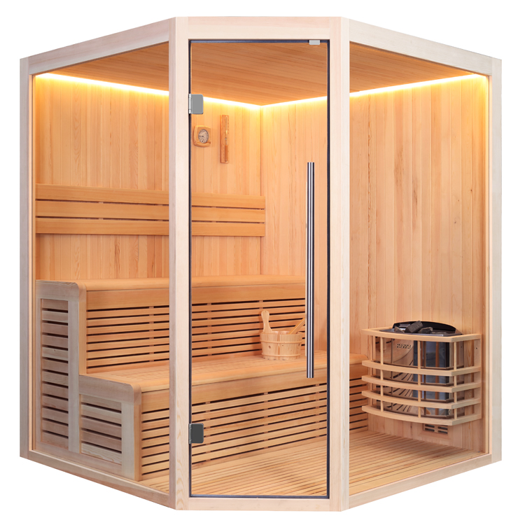 AWT Sauna 1801A Legno di pino 180x180 senza riscaldatore sauna